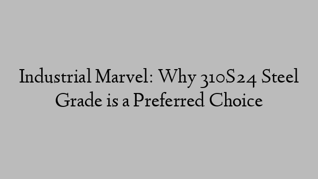 Industrial Marvel: Why 310S24 Steel Grade is a Preferred Choice