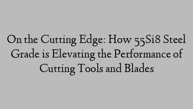 On the Cutting Edge: How 55Si8 Steel Grade is Elevating the Performance of Cutting Tools and Blades