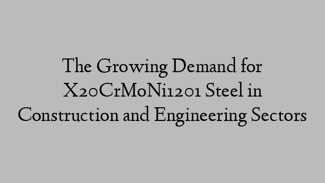 The Growing Demand for X20CrMoNi1201 Steel in Construction and Engineering Sectors