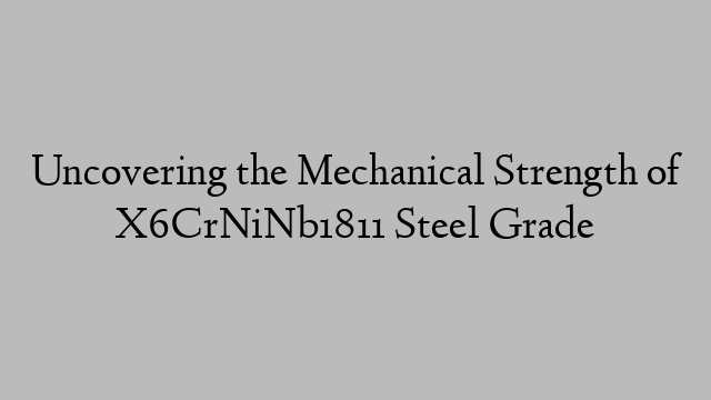 Uncovering the Mechanical Strength of X6CrNiNb1811 Steel Grade