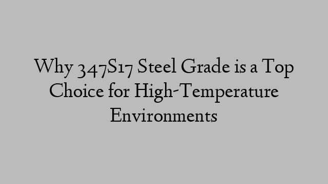 Why 347S17 Steel Grade is a Top Choice for High-Temperature Environments