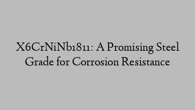 X6CrNiNb1811: A Promising Steel Grade for Corrosion Resistance