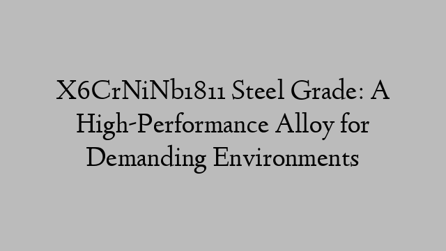 X6CrNiNb1811 Steel Grade: A High-Performance Alloy for Demanding Environments