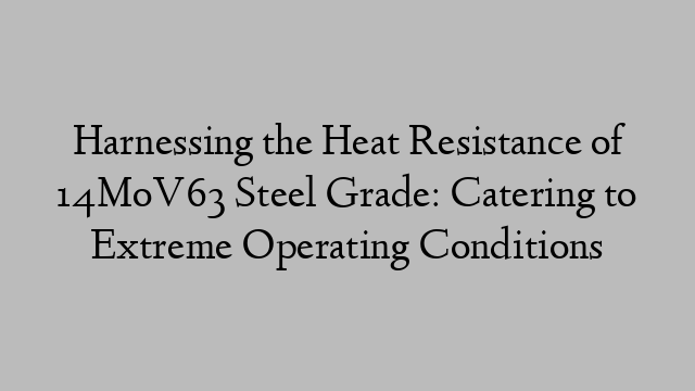 Harnessing the Heat Resistance of 14MoV63 Steel Grade: Catering to Extreme Operating Conditions