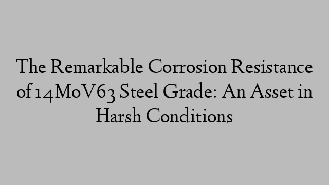 The Remarkable Corrosion Resistance of 14MoV63 Steel Grade: An Asset in Harsh Conditions