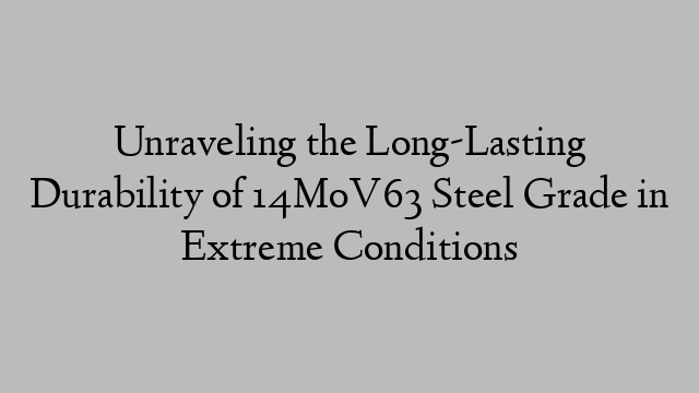 Unraveling the Long-Lasting Durability of 14MoV63 Steel Grade in Extreme Conditions