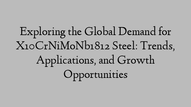 Exploring the Global Demand for X10CrNiMoNb1812 Steel: Trends, Applications, and Growth Opportunities