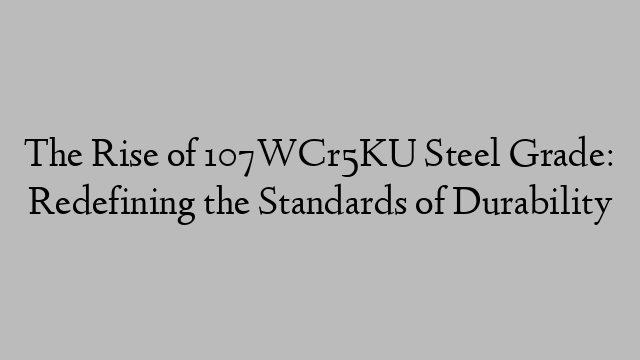 The Rise of 107WCr5KU Steel Grade: Redefining the Standards of Durability