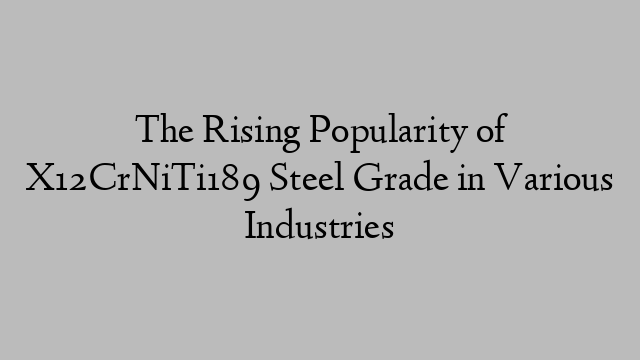 The Rising Popularity of X12CrNiTi189 Steel Grade in Various Industries