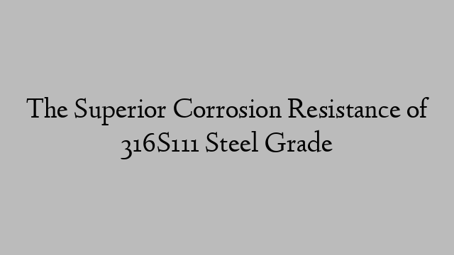 The Superior Corrosion Resistance of 316S111 Steel Grade