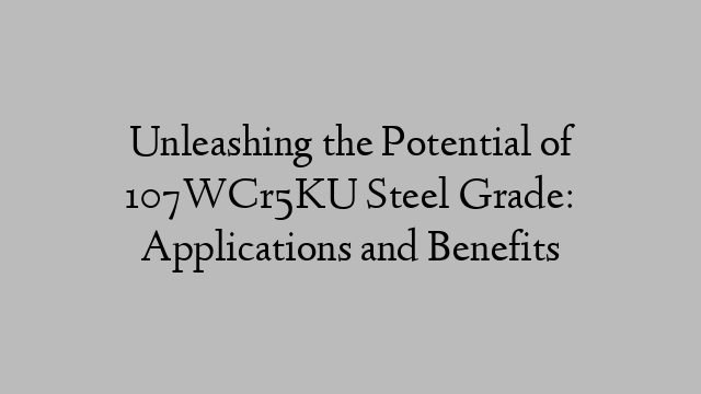 Unleashing the Potential of 107WCr5KU Steel Grade: Applications and Benefits