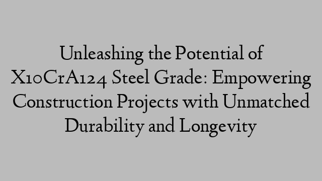 Unleashing the Potential of X10CrA124 Steel Grade: Empowering Construction Projects with Unmatched Durability and Longevity