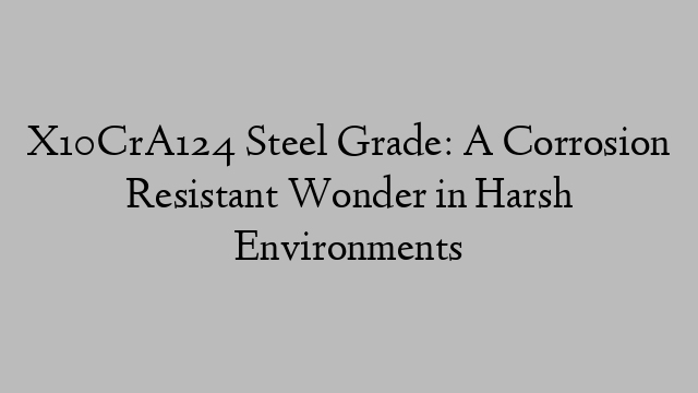 X10CrA124 Steel Grade: A Corrosion Resistant Wonder in Harsh Environments