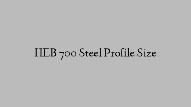 HEB 700 Steel Profile  Size